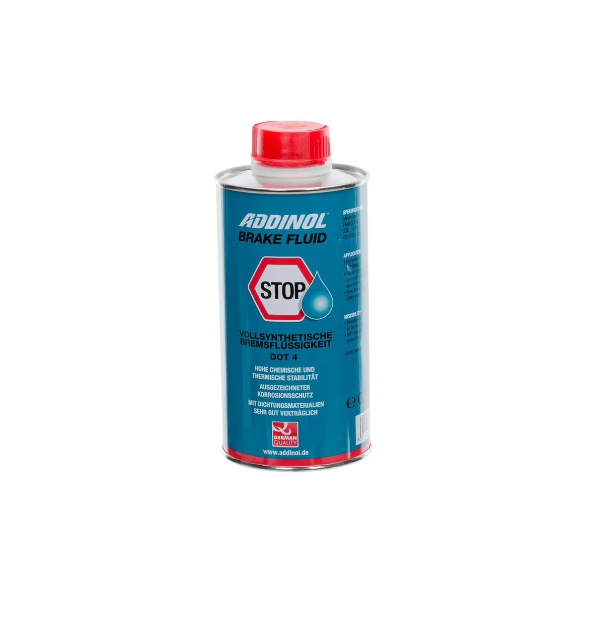 ADDINOL Bremsflüssigkeit, vollsynthetisch, DOT3 + DOT4 0,5L