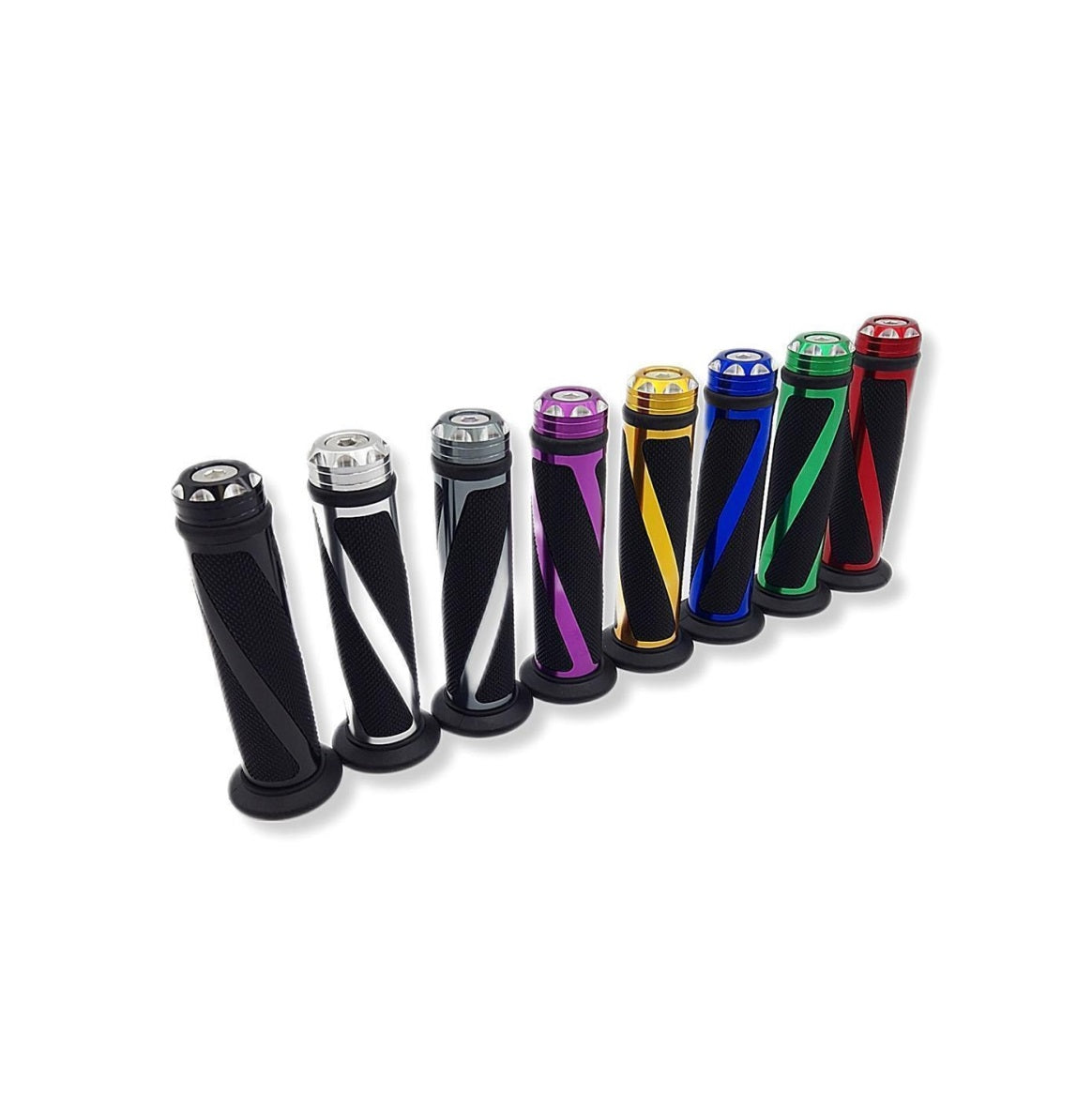 Lenkergriffe Eloxiert (Set) Griff Gummi