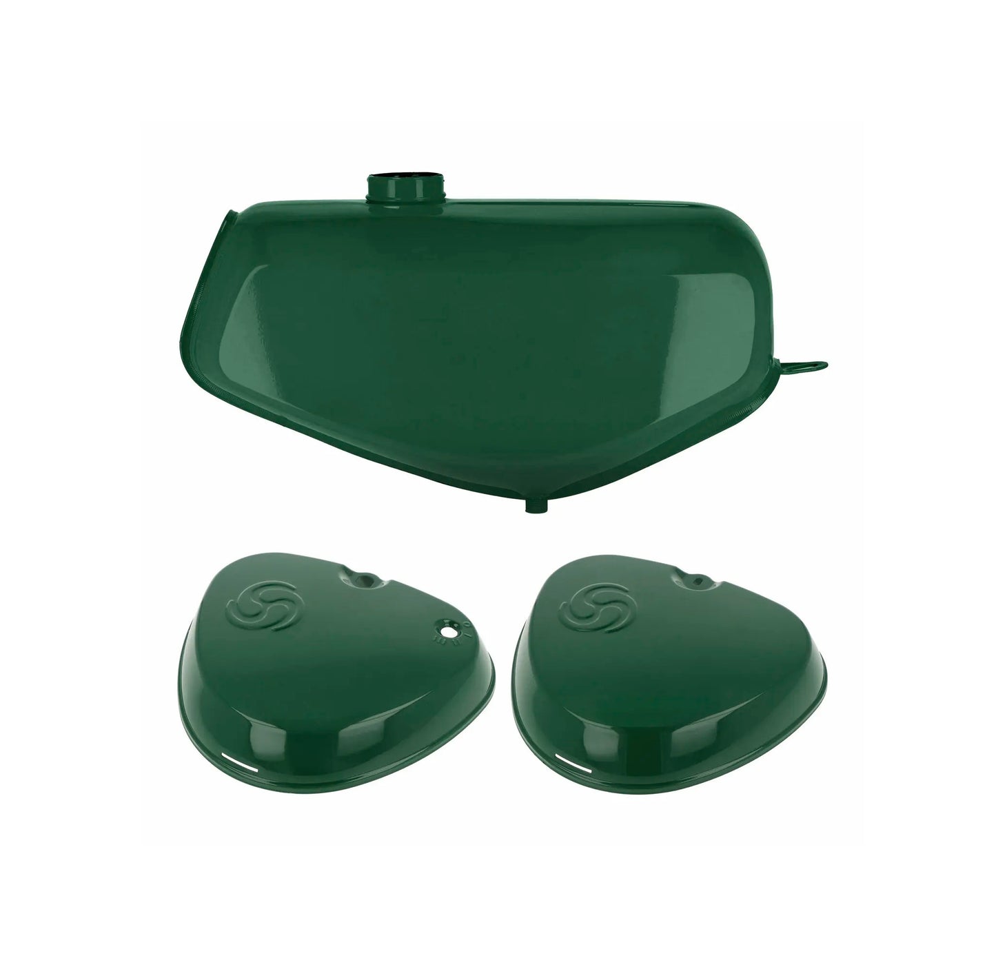 SET: Tank + eckige Seitendeckel billardgrün S50, S51, S70