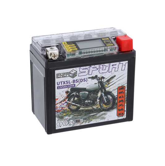 GEL-Batterie 12V 5Ah mit LCD Display für Simson* S50, S51, S70