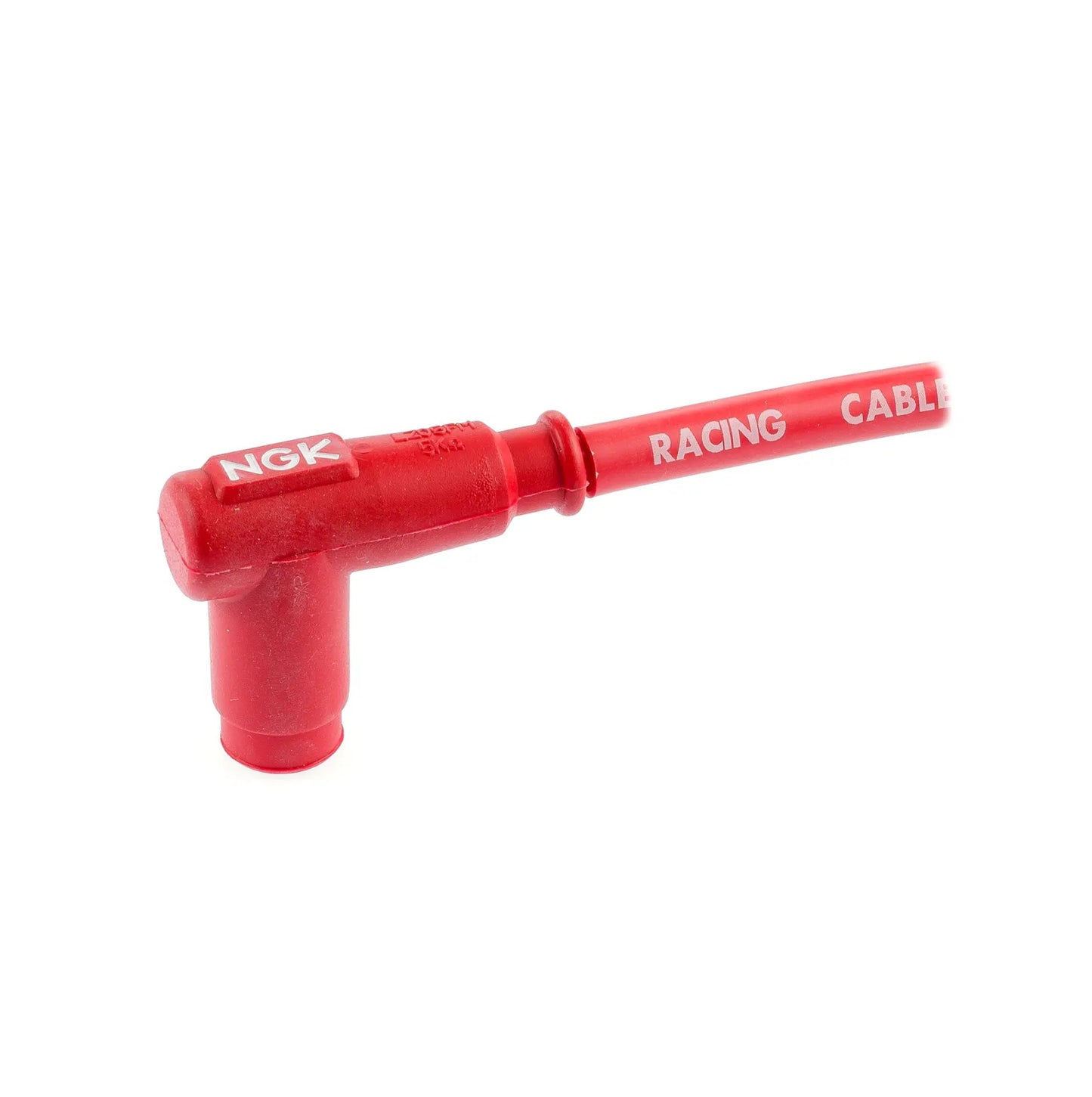 NGK Racing-Zündkerzenstecker CR2 (5 K-Ohm) mit rotem Hochleistungs-Silikonzündkabel