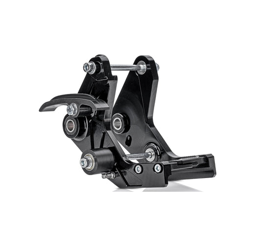 PZ CNC Motorhalter mit Teilegutachten u. Kettenführung Simson S51 Schwarz Eloxiert