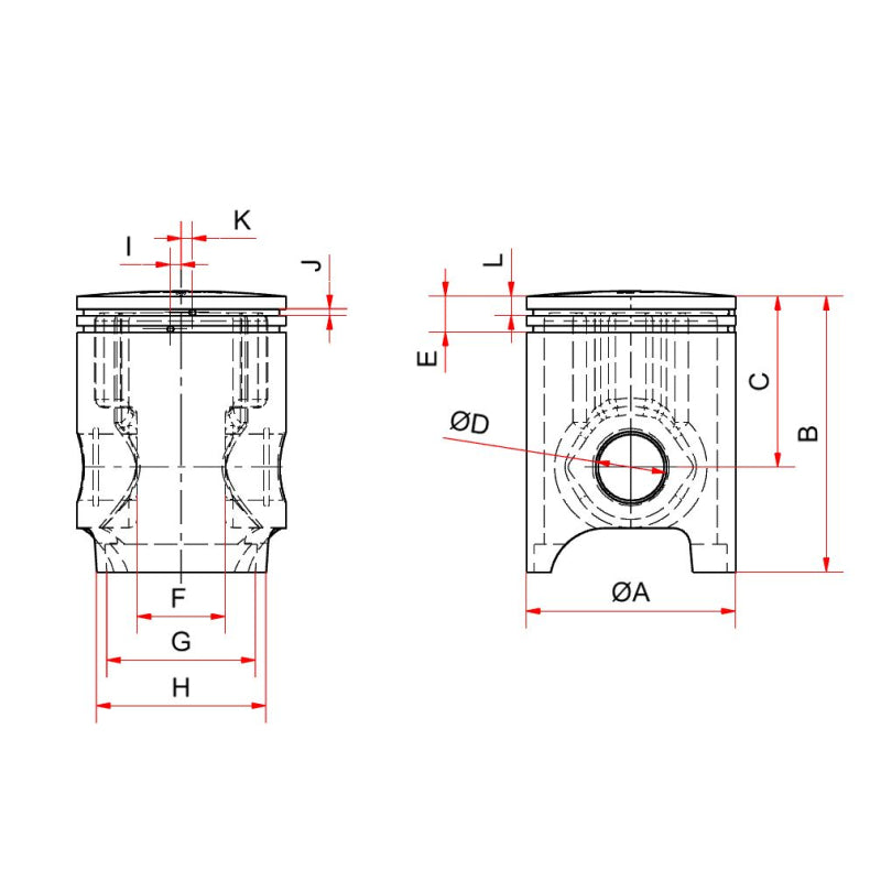 PZ-Tuning 2 Ring Kolben 50ccm für S51, SR50, KR51/2