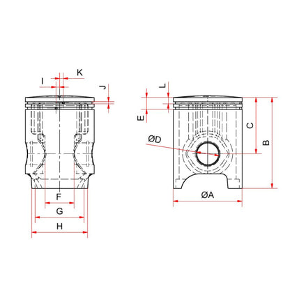 PZ-Tuning 2 Ring Kolben 50ccm für S51, SR50, KR51/2