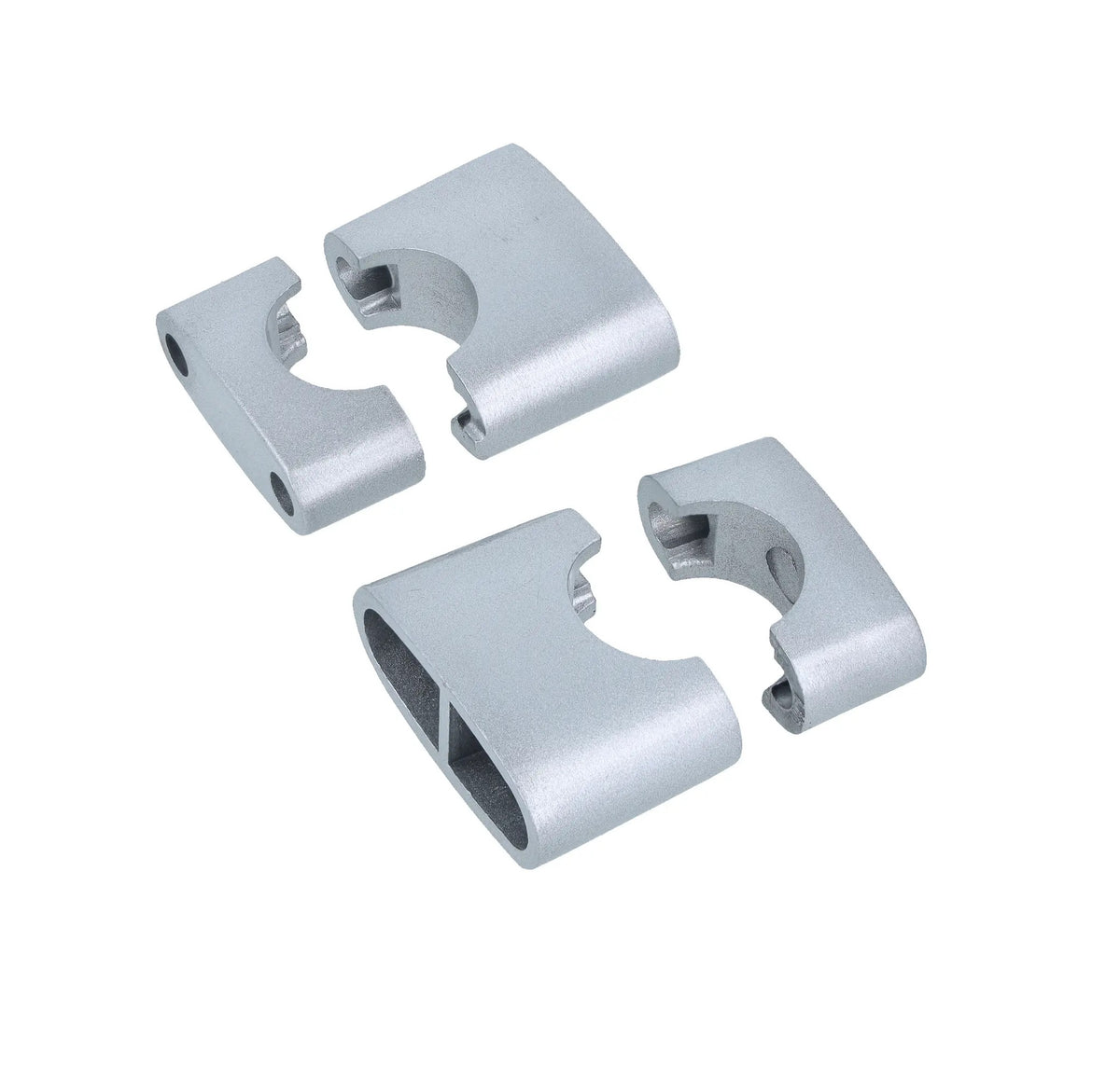SET: Befestigungssatz Lenker, silber, für Simson S50, S51, S70