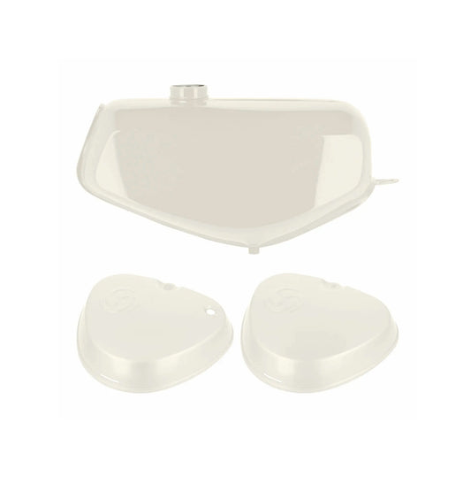 SET: Tank + eckige Seitendeckel alabasterweiß S50, S51, S70