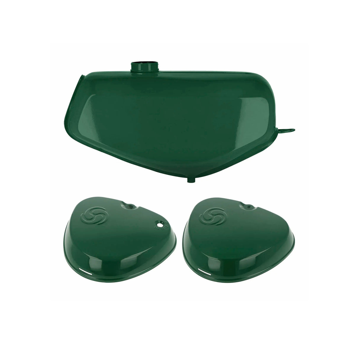 SET: Tank + eckige Seitendeckel billardgrün S50, S51, S70