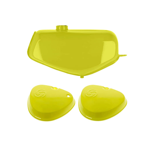 SET: Tank + eckige Seitendeckel rapsgelb S50, S51, S70