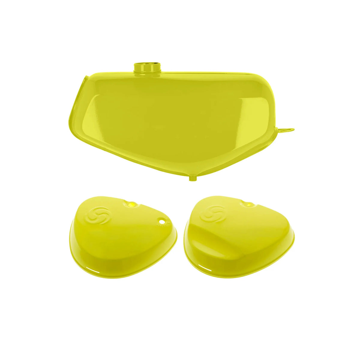 SET: Tank + eckige Seitendeckel rapsgelb S51E, S70E Enduro