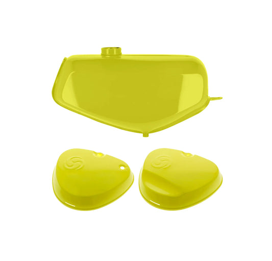 SET: Tank + eckige Seitendeckel rapsgelb S51E, S70E Enduro