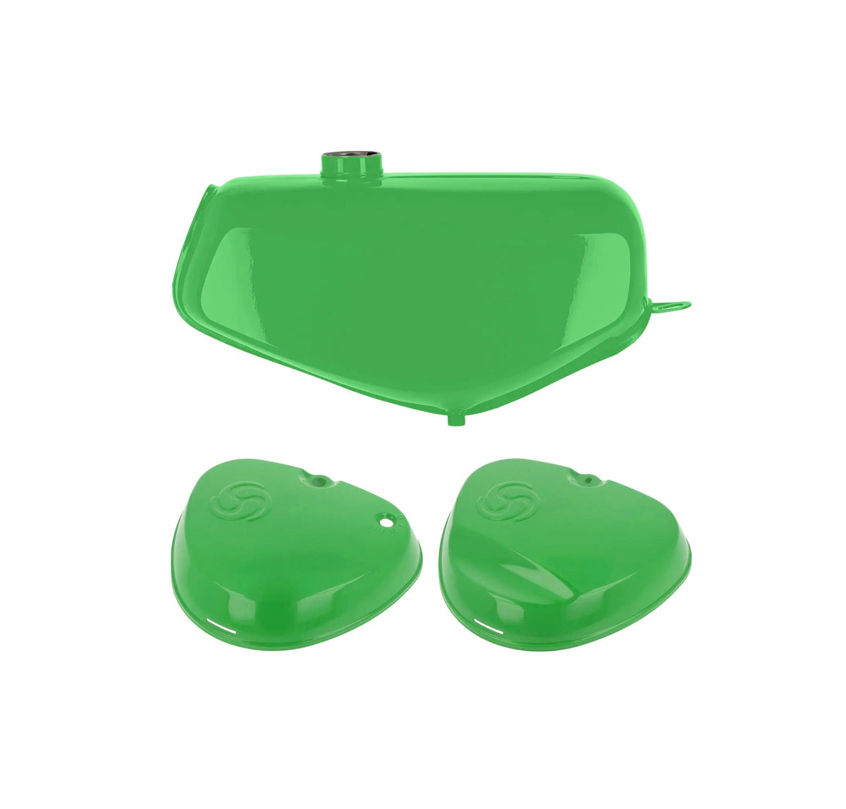 SET: Tank + eckige Seitendeckel saftgrün S51E, S70E Enduro