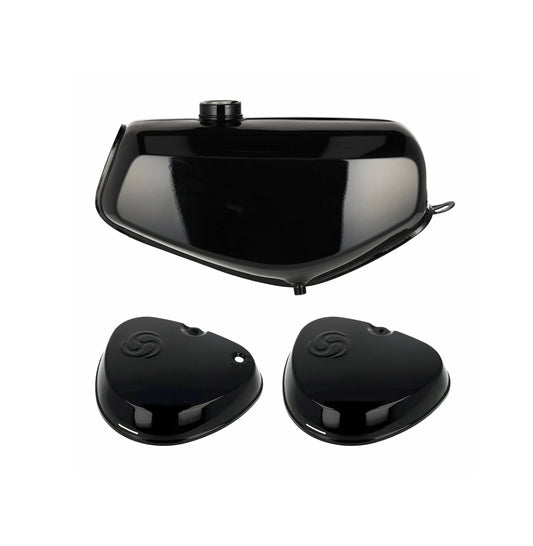 SET: Tank + eckige Seitendeckel schwarz S50, S51, S70
