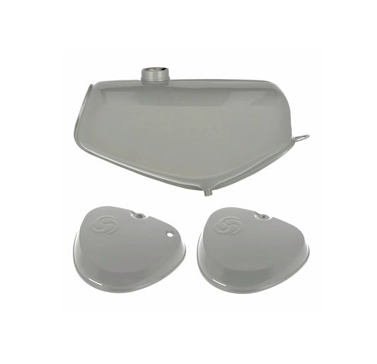 SET: Tank + eckige Seitendeckel staubgrau S50, S51, S70