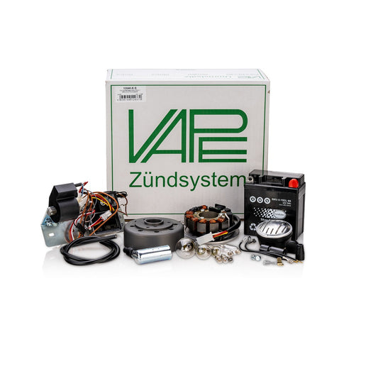 SET Umrüstsatz 12V-Zündanlage VAPE (M-G-V) für SR4-2, SR4-3, SR4-4 - mit Zubehör